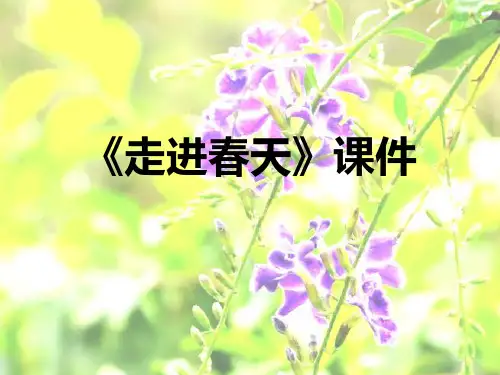 人教版四年级美术：《走进春天》课件1