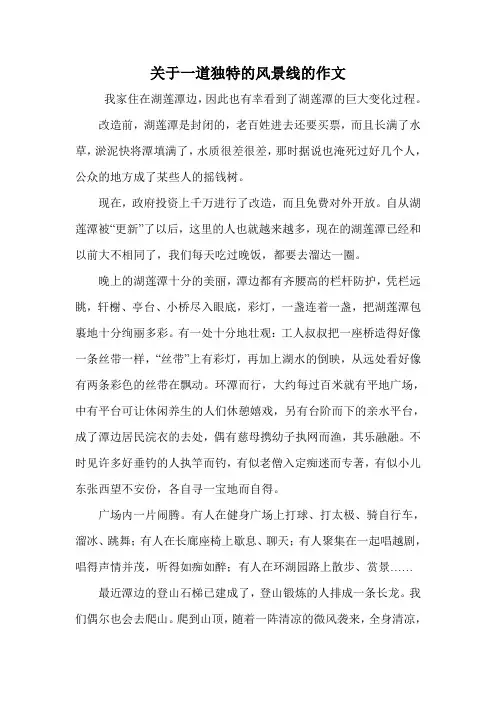 关于一道独特的风景线的作文.doc