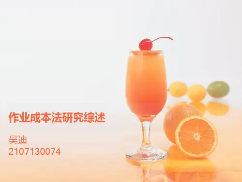 作业成本法研究综述