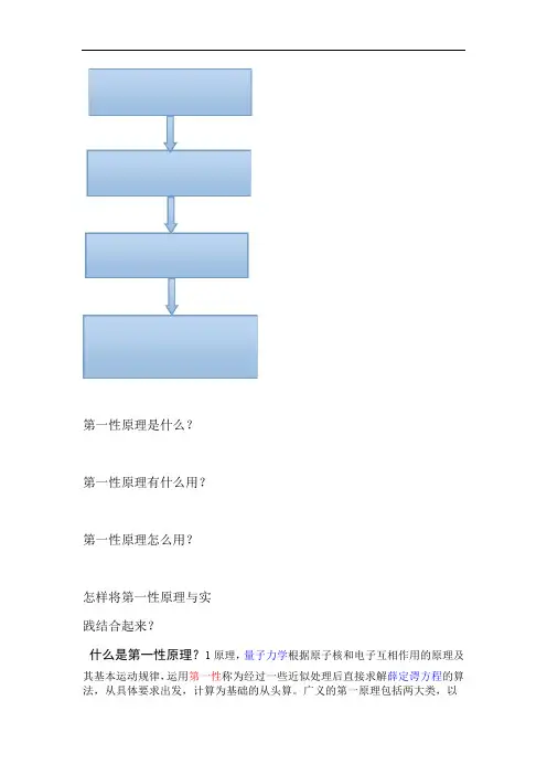 第一性原理简介