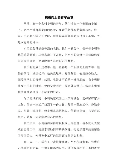 积极向上的青年故事