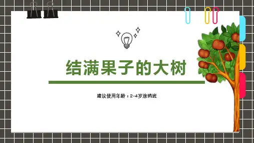 【少儿美术课件】植物篇2套PPT《满果子的大树》和《蒲公英飞呀飞》