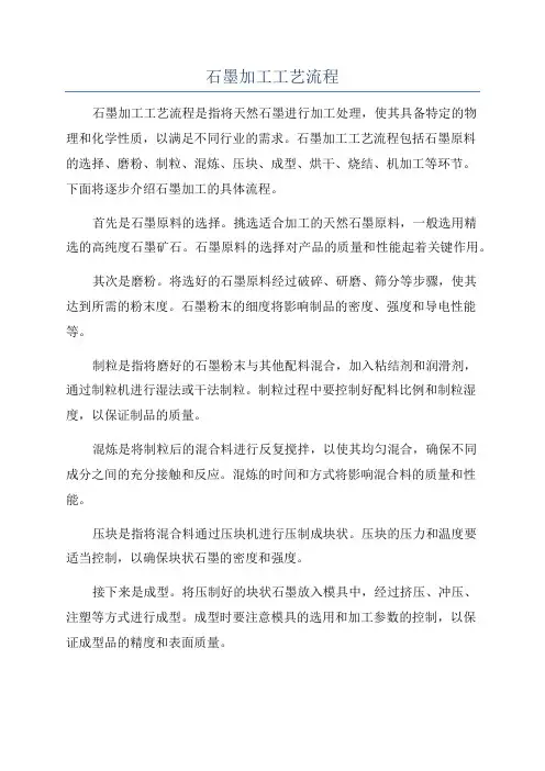 石墨加工工艺流程