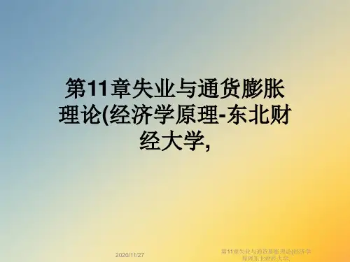 第11章失业与通货膨胀理论(经济学原理东北财经大学,
