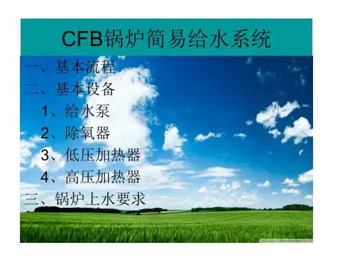 循环流化床锅炉给水系统