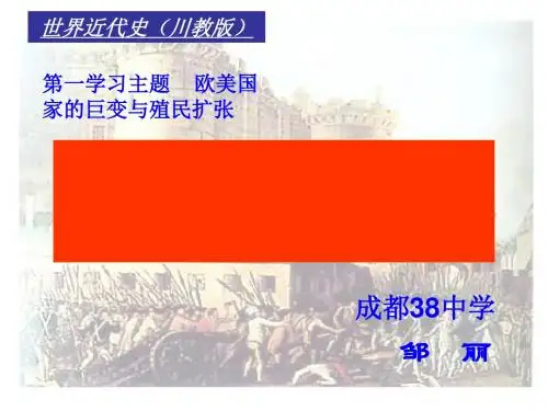 法国大革命 PPT课件(说课) 川教版