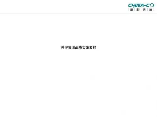 华彩-舜宇项目—舜宇集团战略实施素材