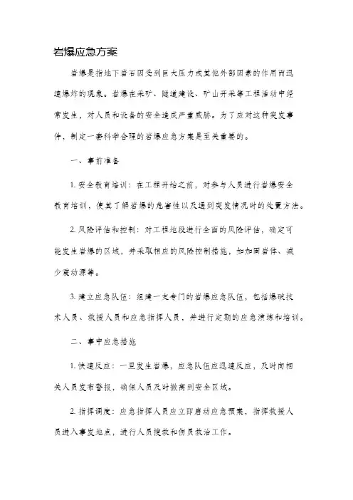 岩爆应急方案