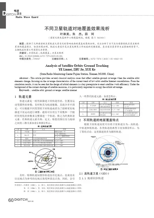 不同卫星轨道对地覆盖效果浅析