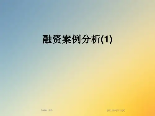 融资案例分析(1)