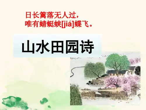 高三专题复习之山水田园诗
