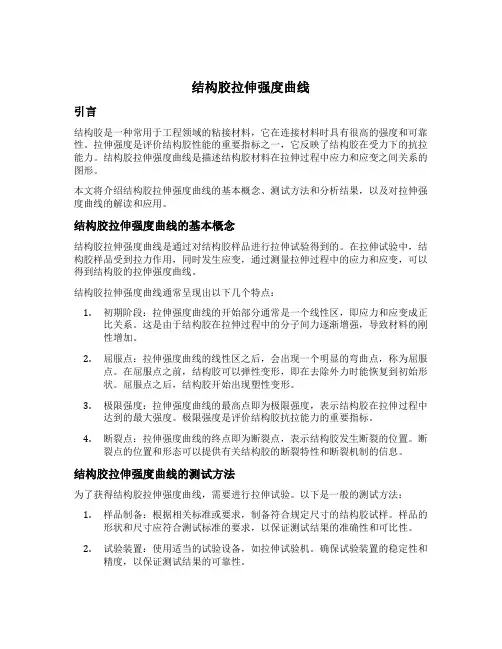 结构胶拉伸强度曲线