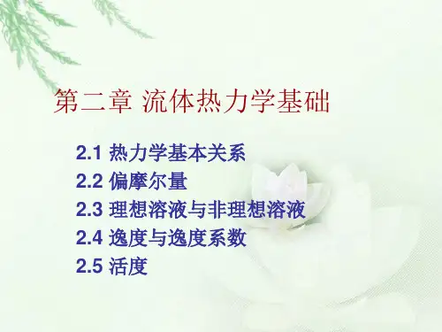 第二章 流体的热力学