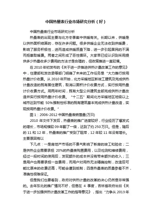 中国热量表行业市场研究分析（好）