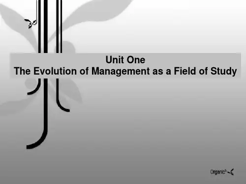 工商管理专业英语unit1-The-Evolut