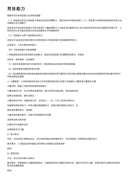 竞技能力——精选推荐