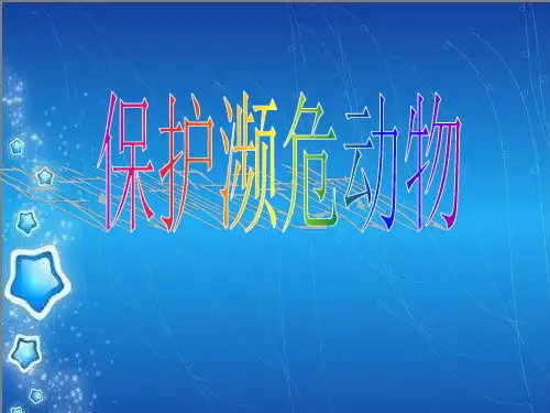 保护濒危动物 ppt课件