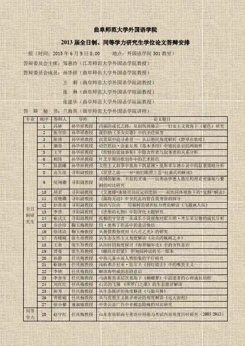 曲阜师范大学外国语学院