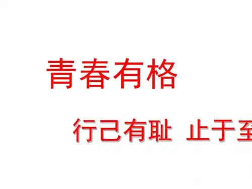 人教版《道德与法治》七年级下册 3.2 青春有格 课件(共30张ppt)