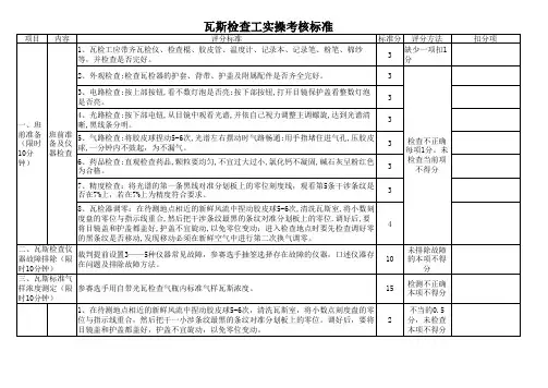 瓦斯检查工现场标准