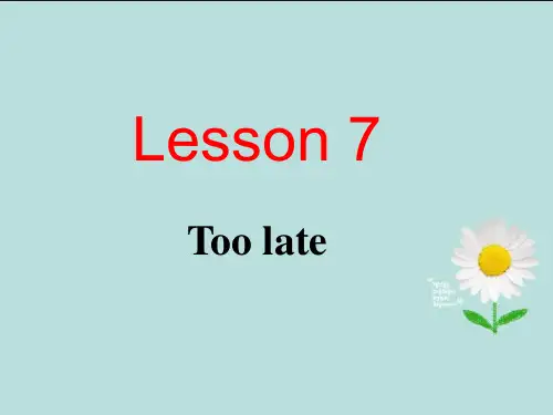 新概念第二册英语Lesson7课件
