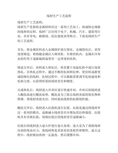 线材生产工艺流程
