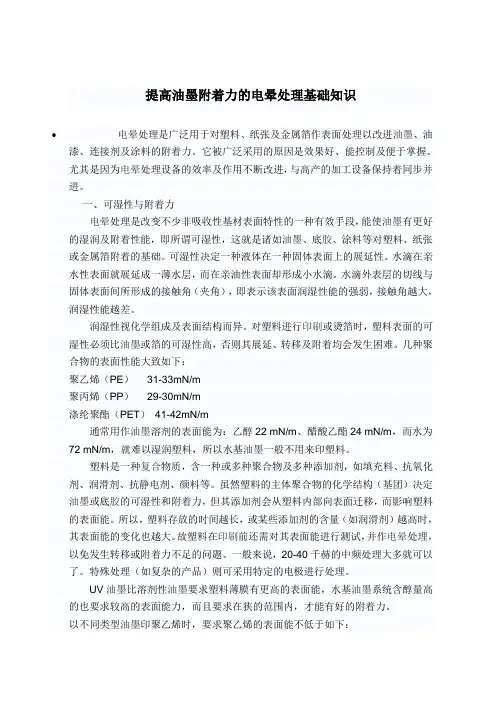 提高油墨附着力的电晕处理基础知识