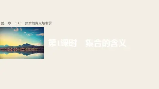 高中数学必修一第一章集合与函数的概念第一章课件PPT