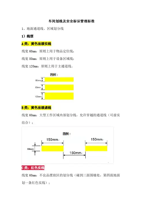 车间划线及安全标识管理标准