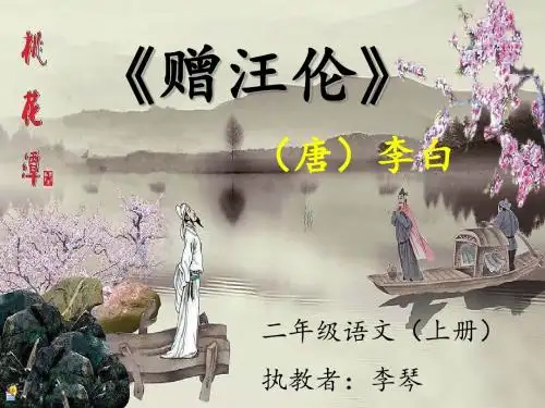 《赠汪伦》课件