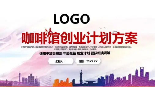 大气极简咖啡厅咖啡馆合作创业计划方案PPT模板课件