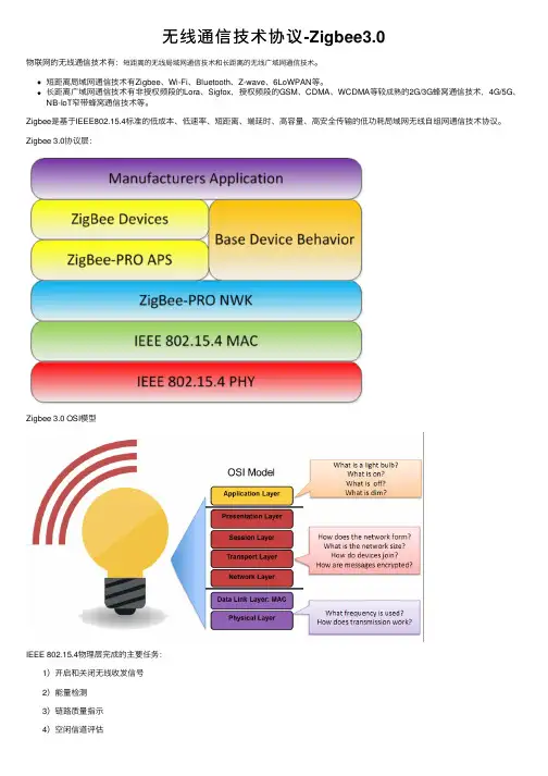 无线通信技术协议-Zigbee3.0