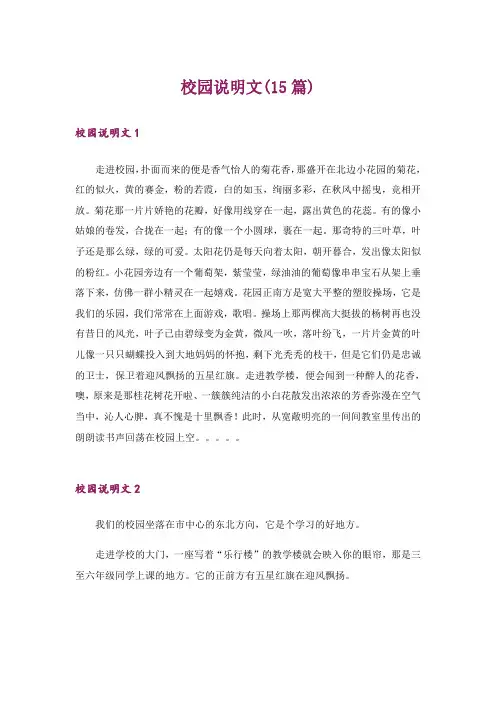 校园说明文(15篇)