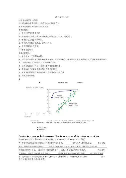潜水与承压水的特征