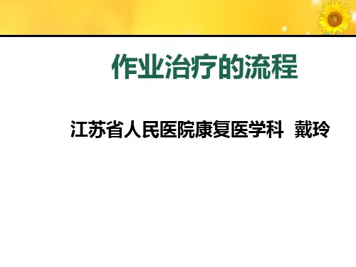 作业治疗的流程