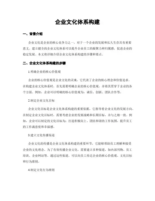 企业文化体系构建