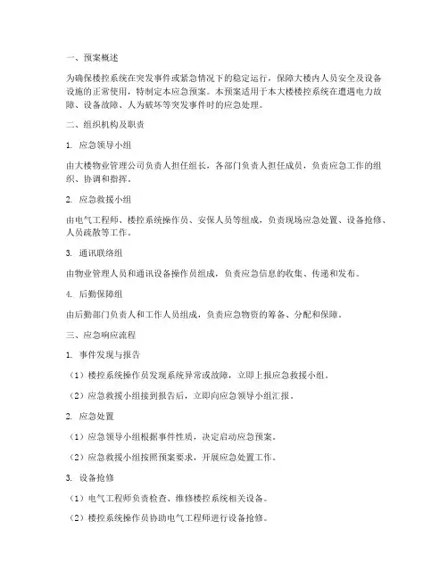 楼控系统应急预案