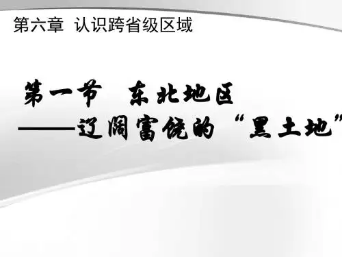 八年级地理 东北地区--辽阔富饶的“黑土地”课件