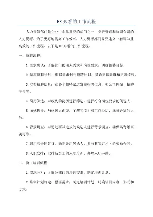 HR必看的工作流程