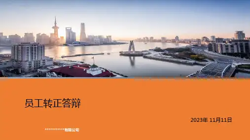 转正答辩PPT模板