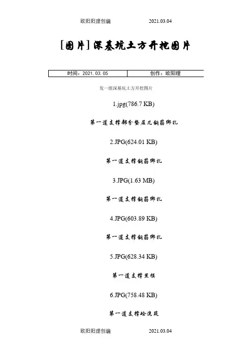 [图片]深基坑土方开挖图片之欧阳理创编