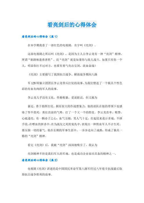 看亮剑后的心得体会.doc