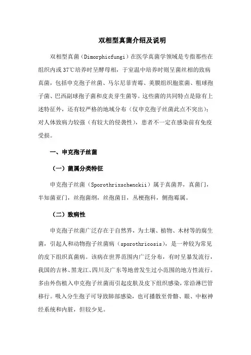 双相型真菌介绍及说明