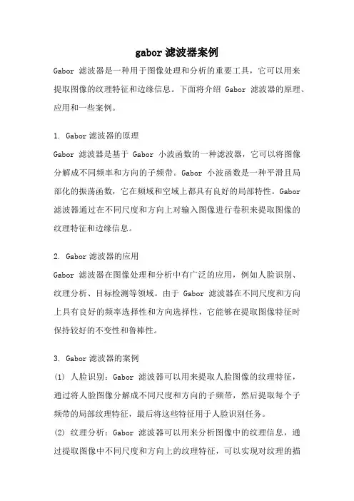 gabor滤波器案例