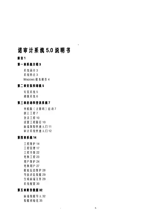 鼎信诺审计系统5000使用说明书