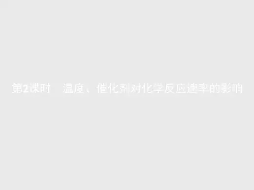 高二化学人教版选修4课件2.2.2 温度、催化剂对化学反应速率的影响