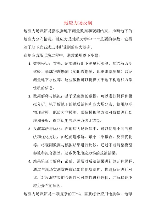 地应力场反演