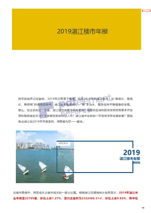 房地产市场报告-2019年湛江楼市年报