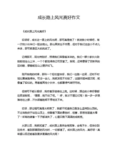成长路上风光真好作文