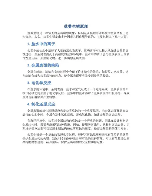 盐雾生锈原理
